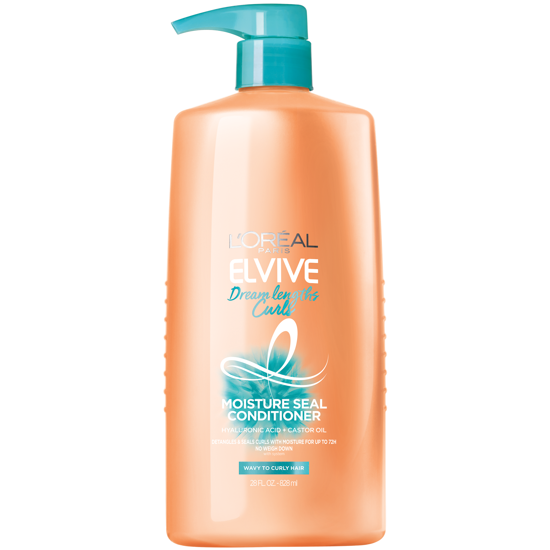 slide 1 of 1, L'Oréal L'Oreal Paris Elvive Dream Lengths Curls Moisture Seal Conditioner, Paraben-Free, 28 fl oz