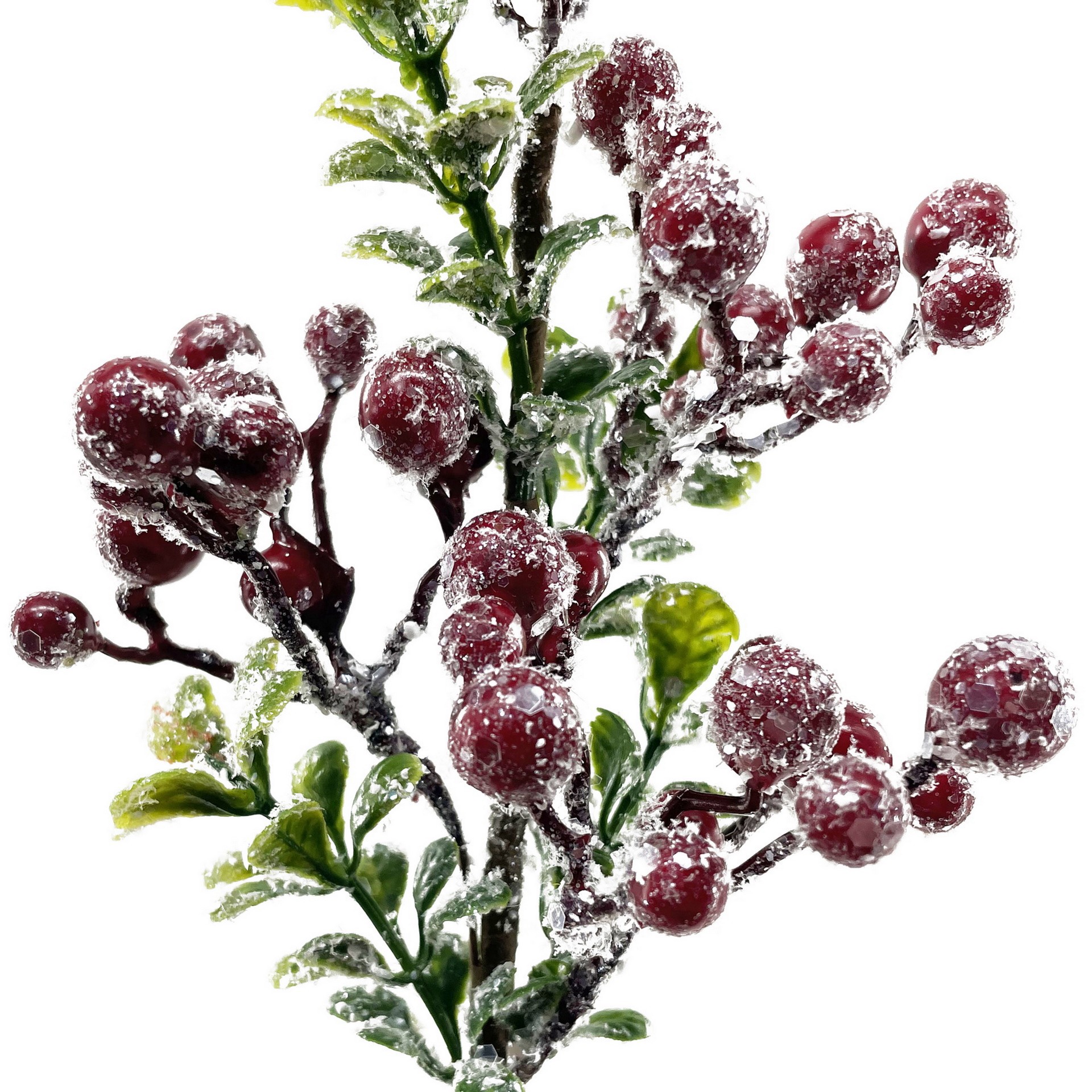 slide 2 of 3, 11" Snowy Red Berry & Leaf Pick By Ashland, 5 in x 3 in x 11 in