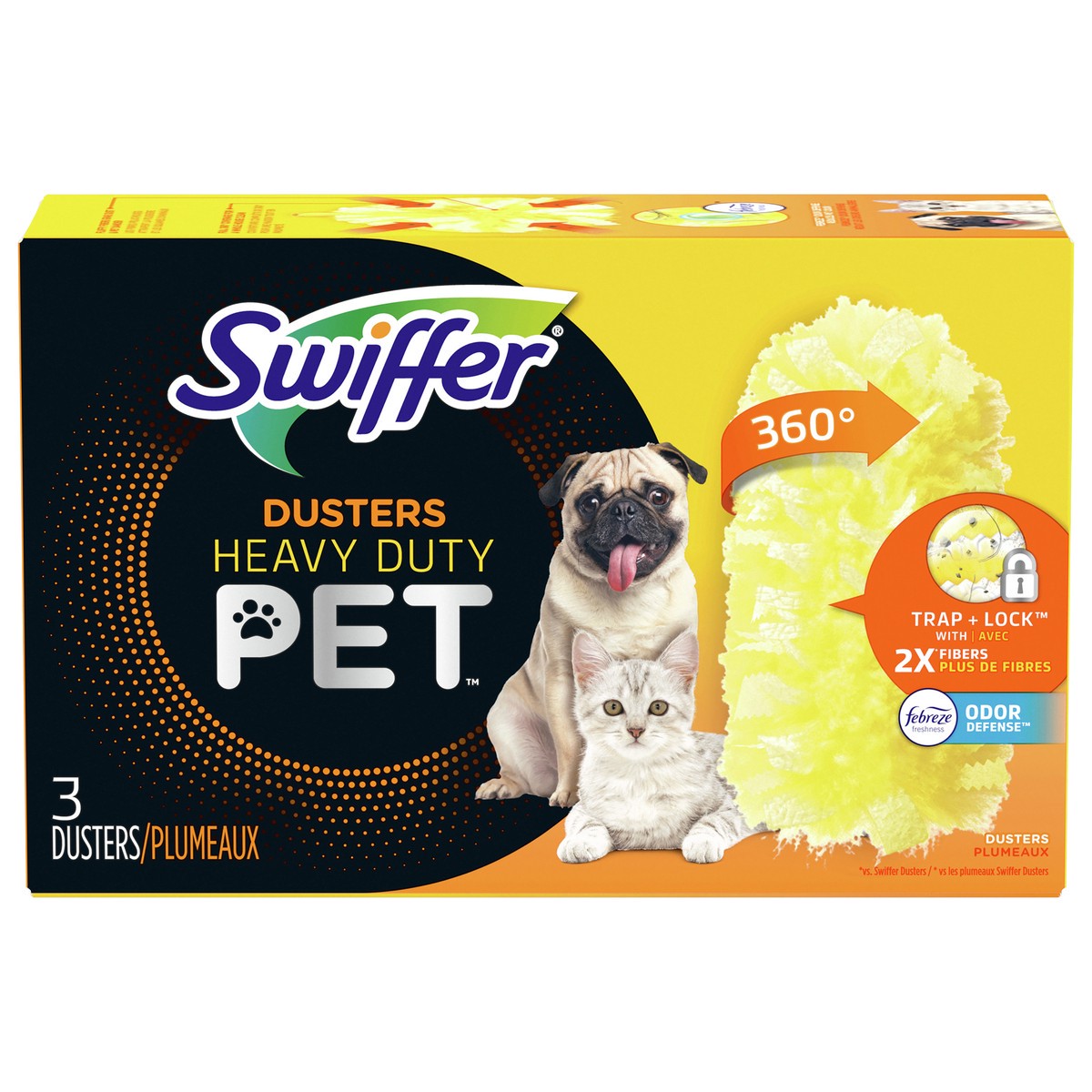 slide 1 of 10, Swiffer Duster Multi-Surface Pet Heavy Duty Refills with Febreze Odor Defense - 3ct, 3 ct