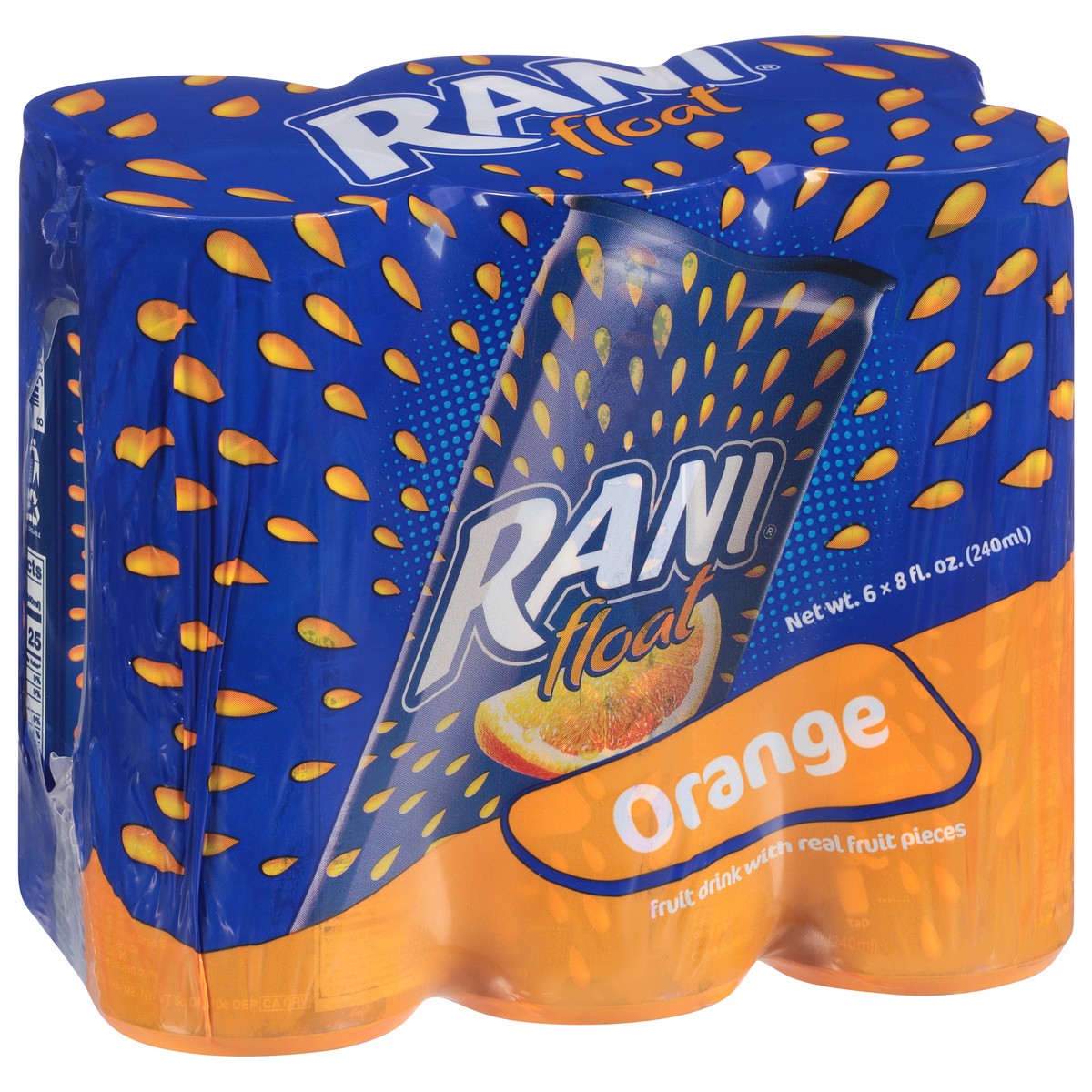 slide 5 of 13, Rani Float Orange Fruit Drink with Real Fruit Pieces 6 ea, 6 ct