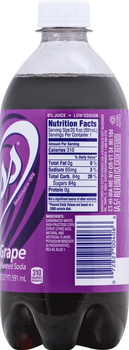 slide 6 of 11, Vess Grape Soda - 20 fl oz, 20 fl oz