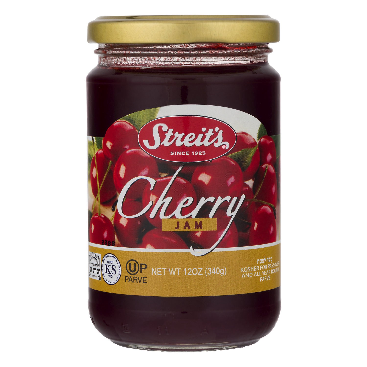 slide 1 of 2, Streit's Cherry Mixed Fruit Preserves, 12 oz