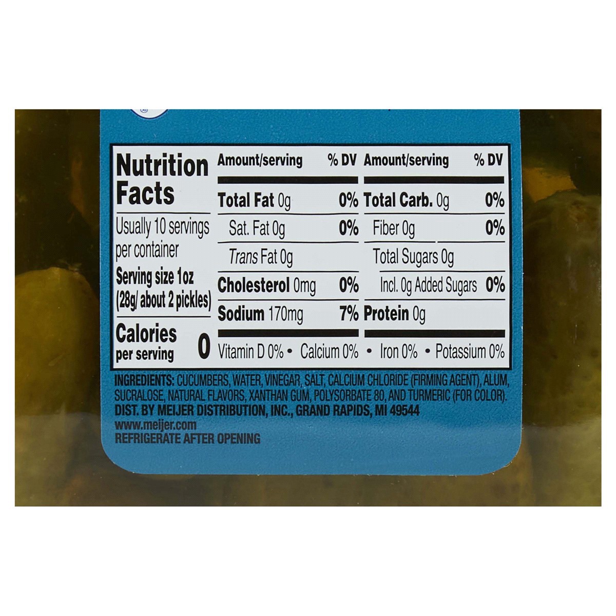 slide 19 of 29, Meijer No Sugar Added Sweet Gherkin Pickles, 16 oz