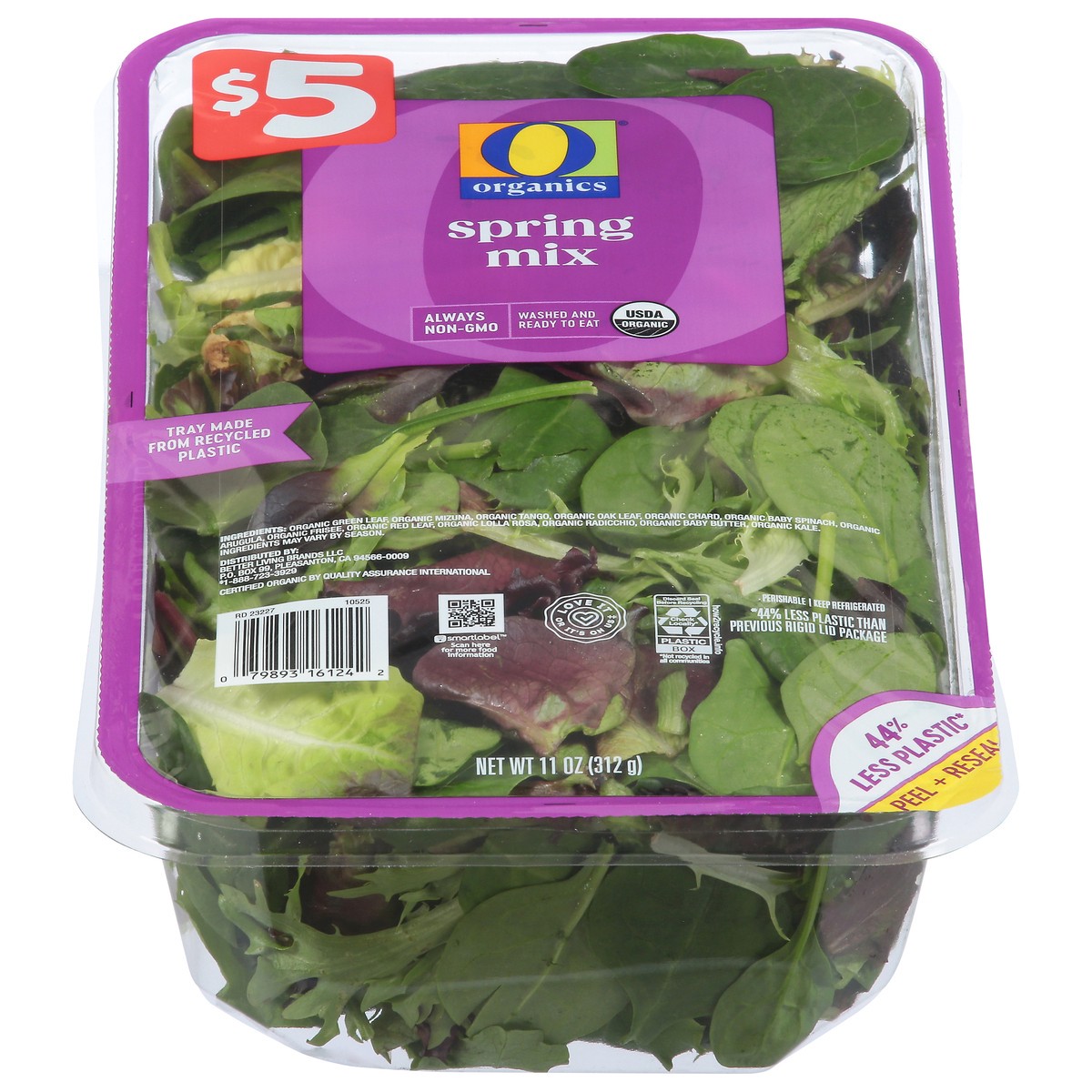 slide 2 of 4, O Organics Spring Mix Salad - 11 Oz, 11 oz