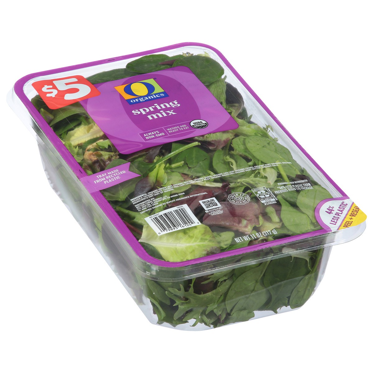 slide 3 of 4, O Organics Spring Mix Salad - 11 Oz, 11 oz