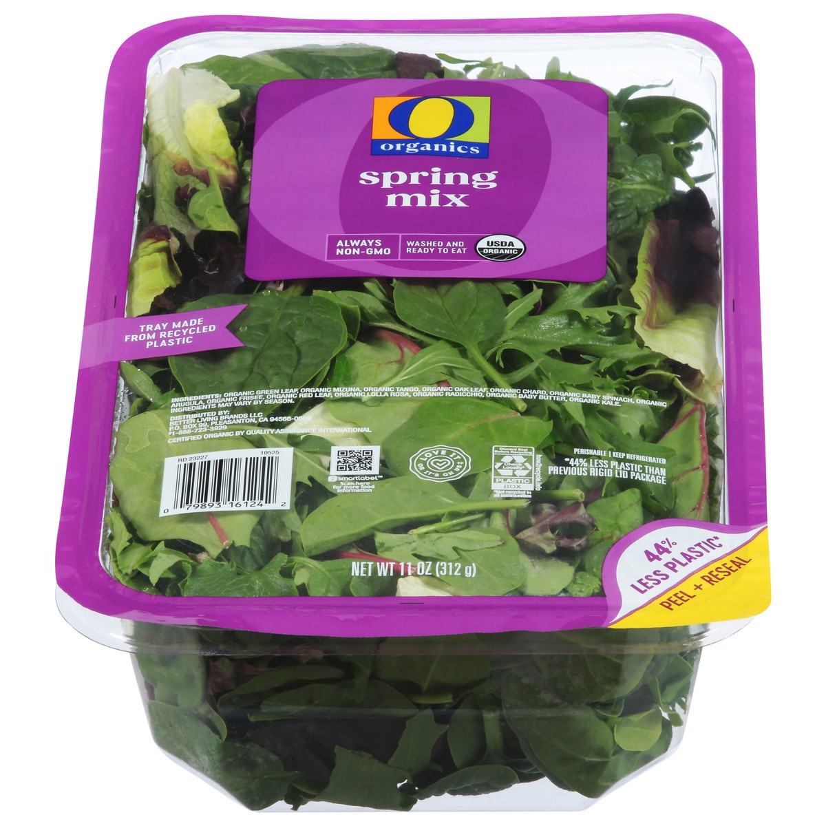 slide 1 of 4, O Organics Spring Mix Salad - 11 Oz, 11 oz