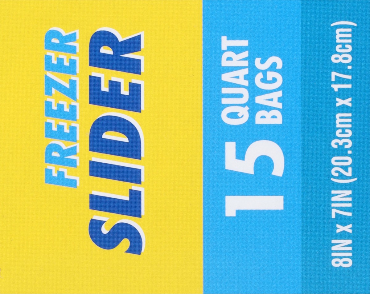 slide 7 of 9, Rouses Markets Quart Slider Freezer Bags 15 ea, 15 ct