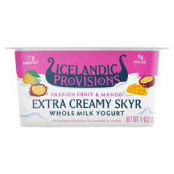 Icelandic Provisions Extra Creamy Skyr Passion Fruit & Mango Whole Milk Yogurt