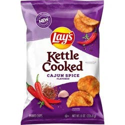 Lay's Kettle Cooked Potato Chips Cajun Spice Flavored 8 Oz