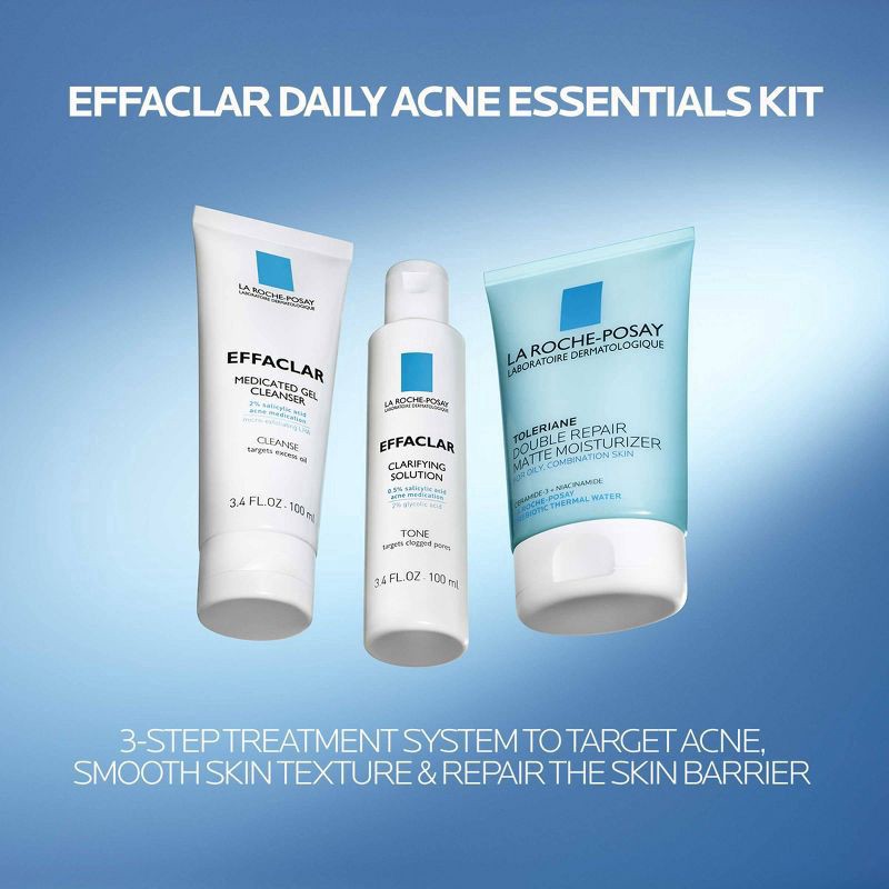 slide 7 of 9, LA ROCHE - POSAY La Roche-Posay Daily Acne Kit Effaclar/toleriane, 1 ct