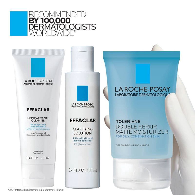 slide 4 of 9, LA ROCHE - POSAY La Roche-Posay Daily Acne Kit Effaclar/toleriane, 1 ct
