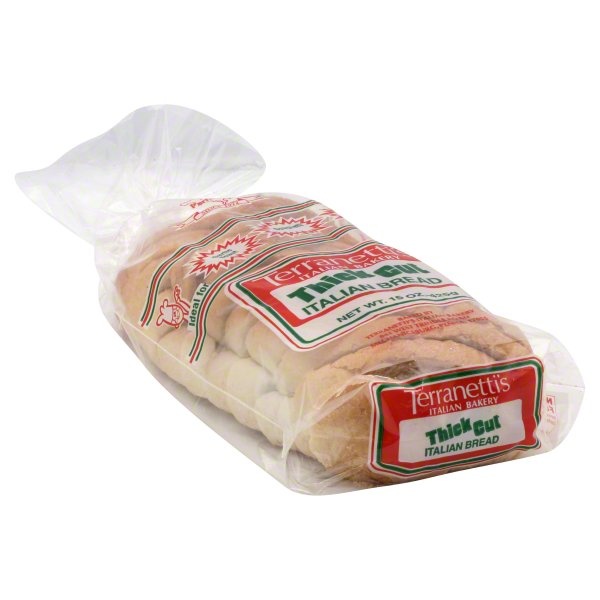 slide 1 of 1, Terranettis Bread, Italian, Thick Cut, 15 oz