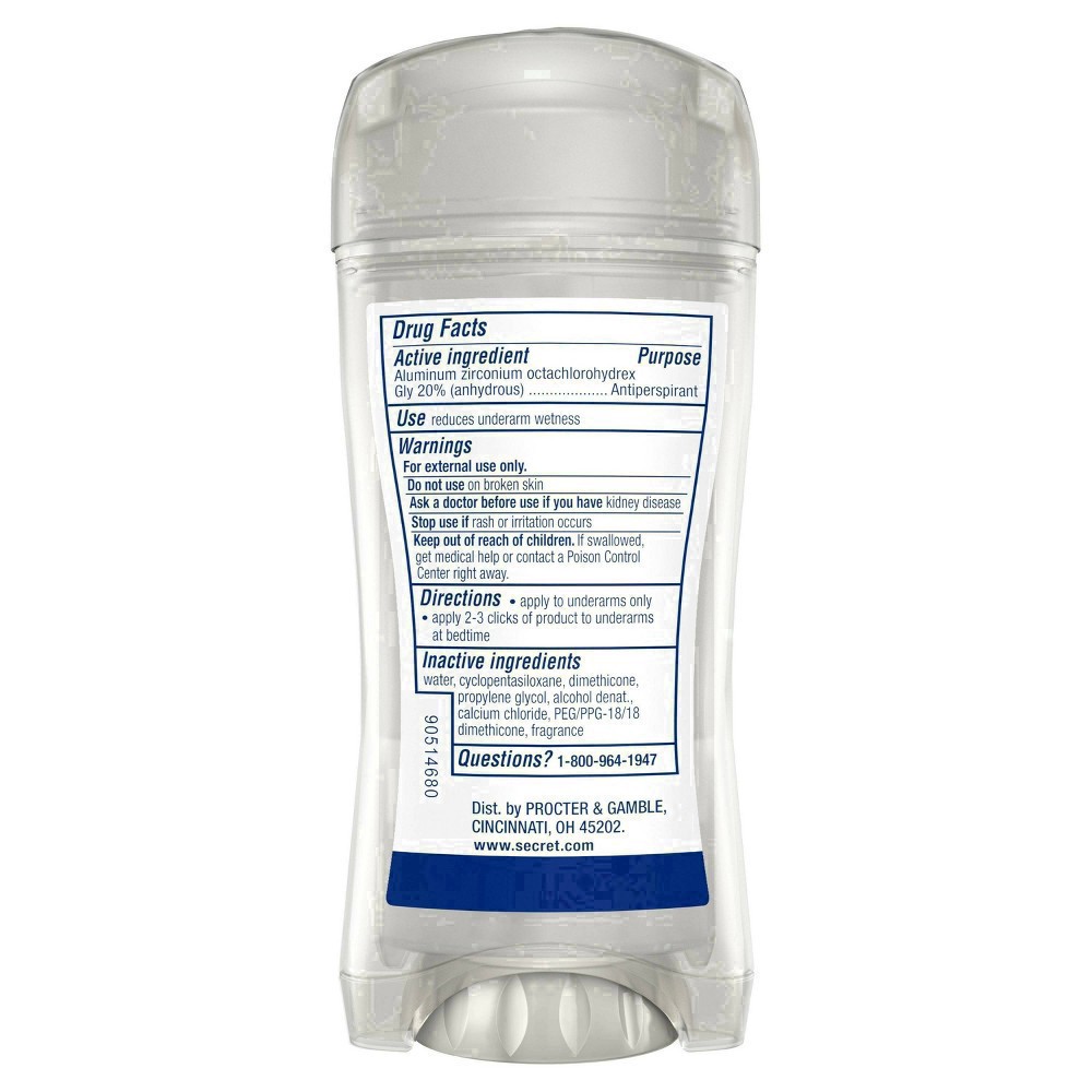 slide 24 of 110, Secret Clinical Strength Clear Gel Antiperspirant and Deodorant for Women, Completely Clean, 2.6 oz, 2.6 oz