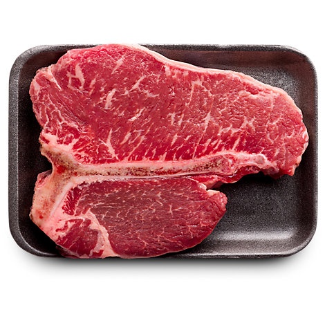 slide 1 of 1, Usda Choice Beef Loine T Bone Steak S., per lb