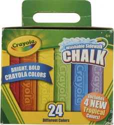 Crayola 24 Different Colors Washable Sidewalk Chalk 24 ea