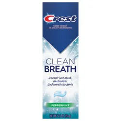 Crest Clean Breath Peppermint Toothpaste 2.5 oz