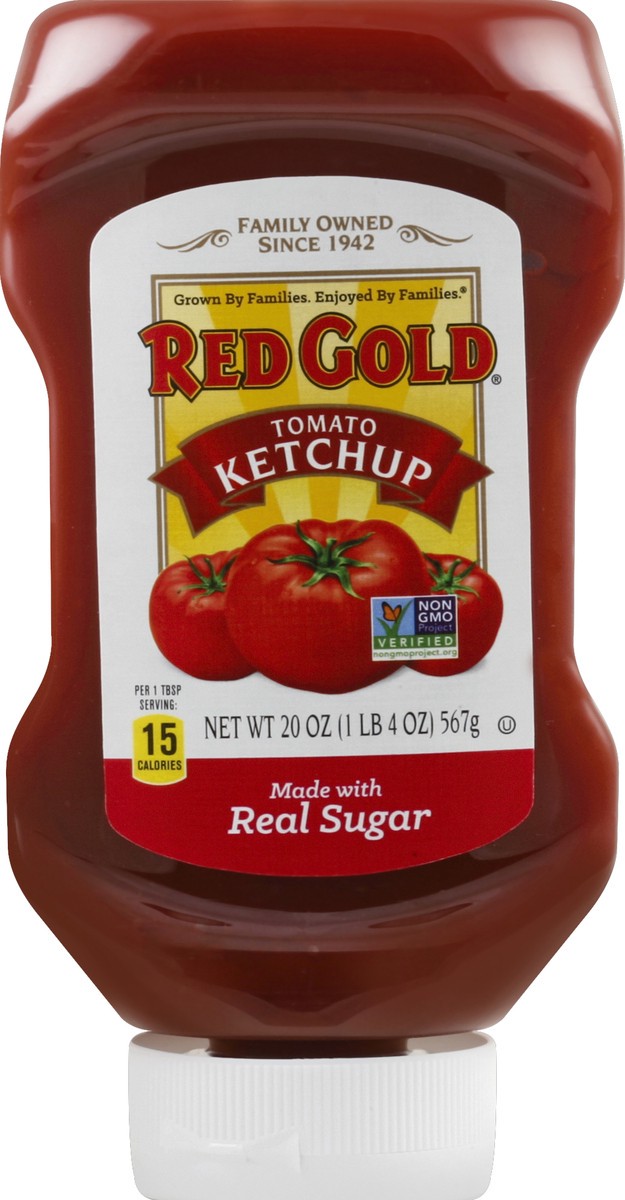 slide 2 of 2, Red Gold Tomato Ketchup Sugar, 20 oz