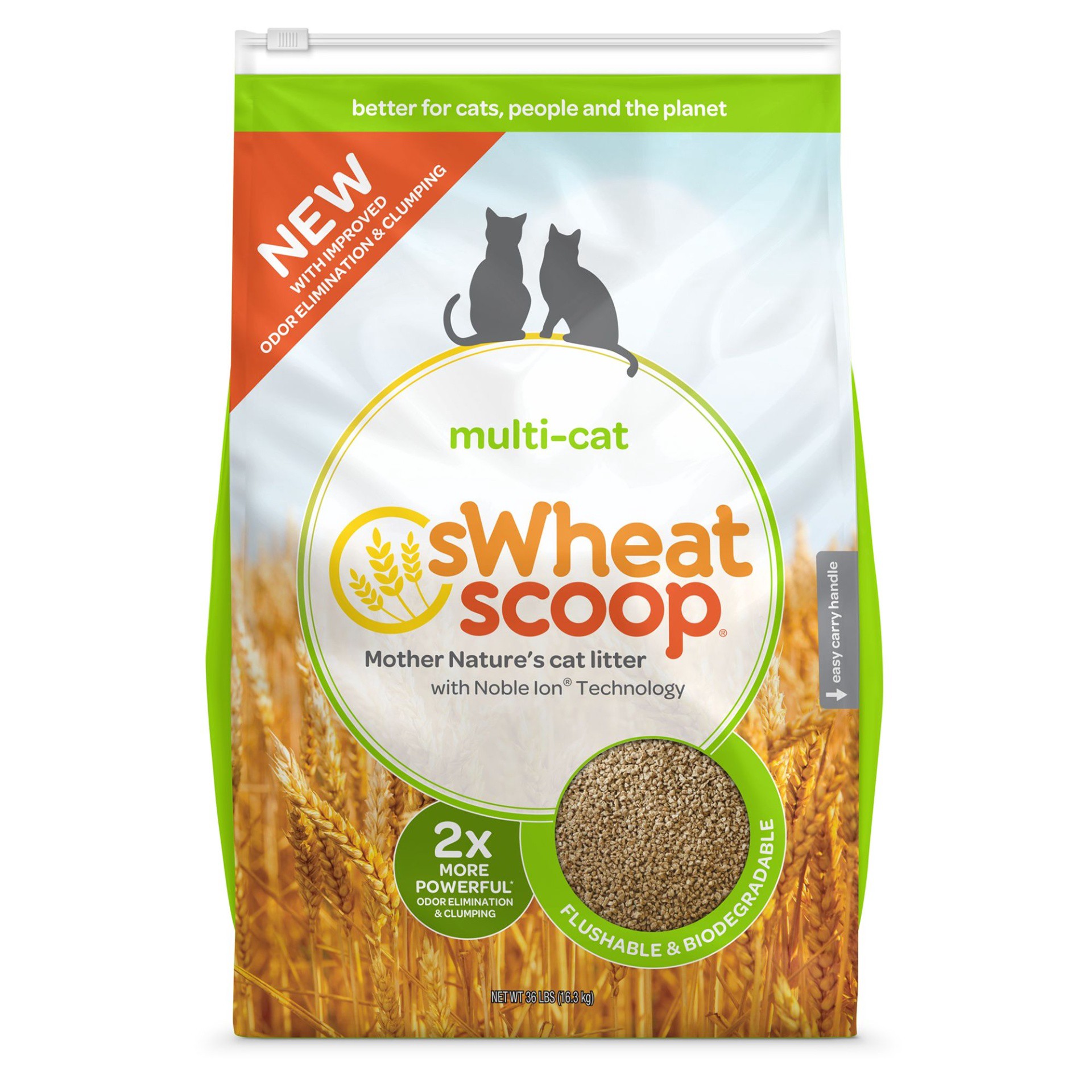 slide 1 of 1, sWheat Scoop Multi-Cat Formula Cat Litter, 36 lb