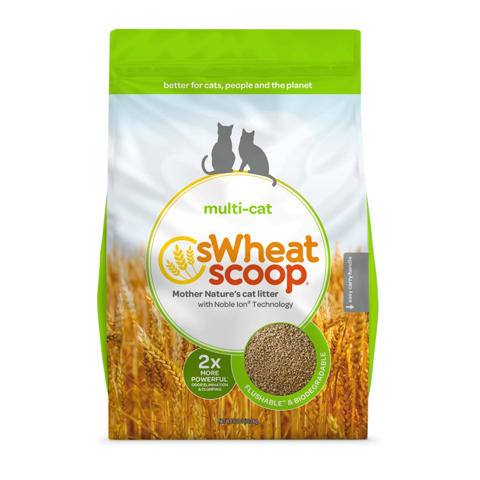 slide 1 of 1, sWheat Scoop Multi-Cat Formula Cat Litter, 36 lb