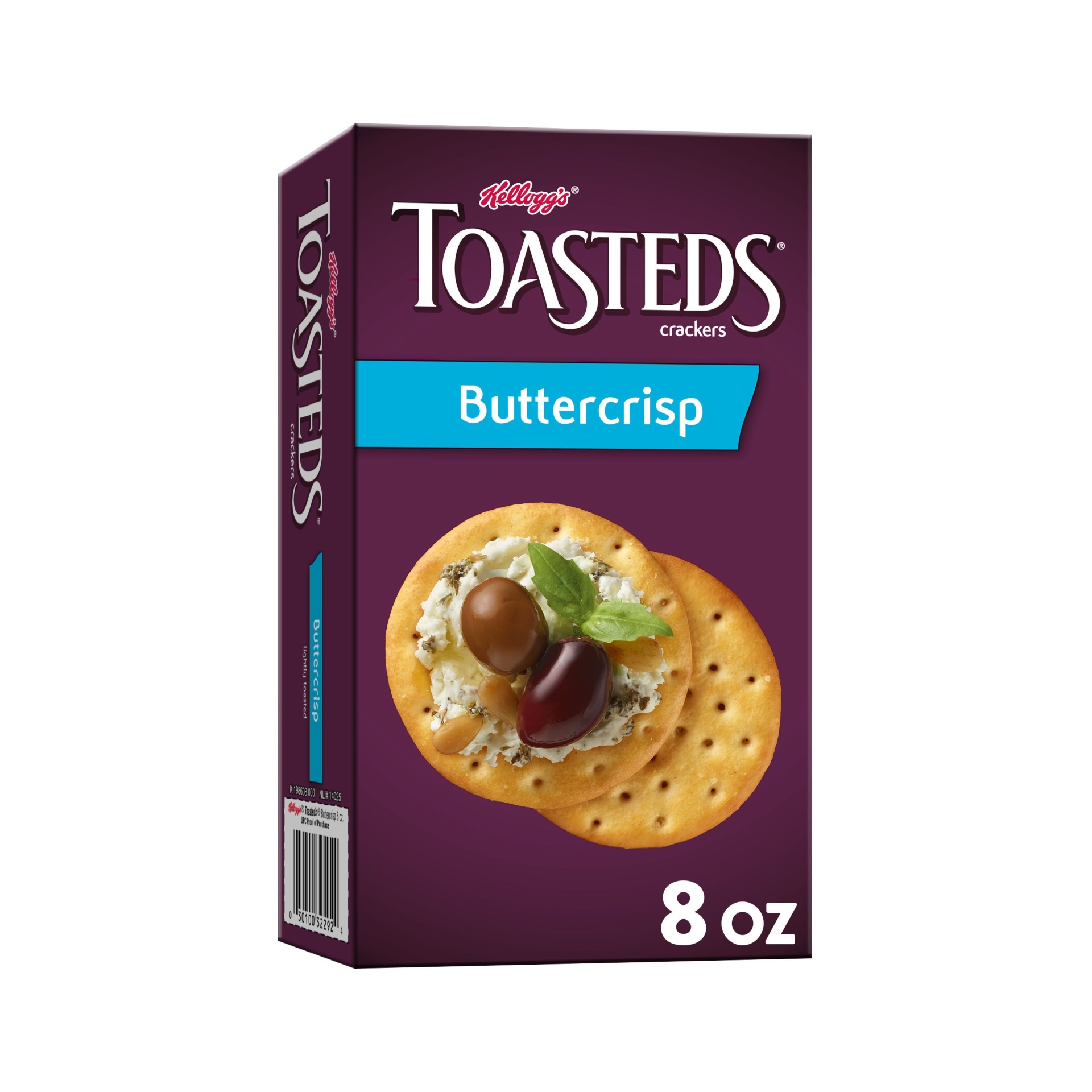 slide 1 of 7, Kellogg's Toasteds Crackers, Toasted Crackers, Buttercrisp, 8 oz