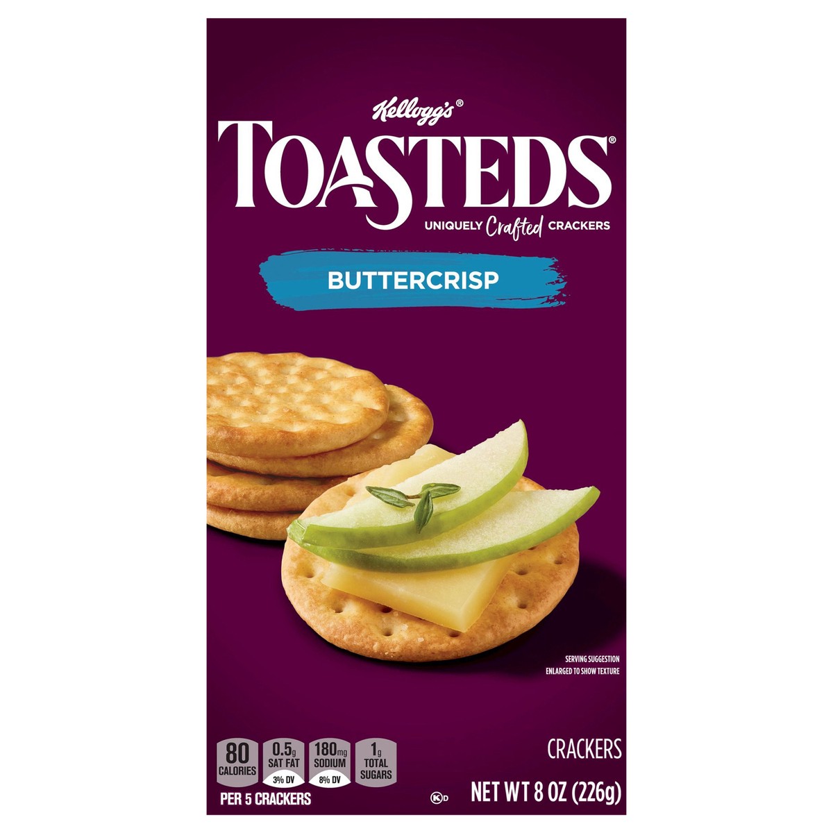 slide 1 of 5, Toasteds Buttercrisp Crackers, 8 oz