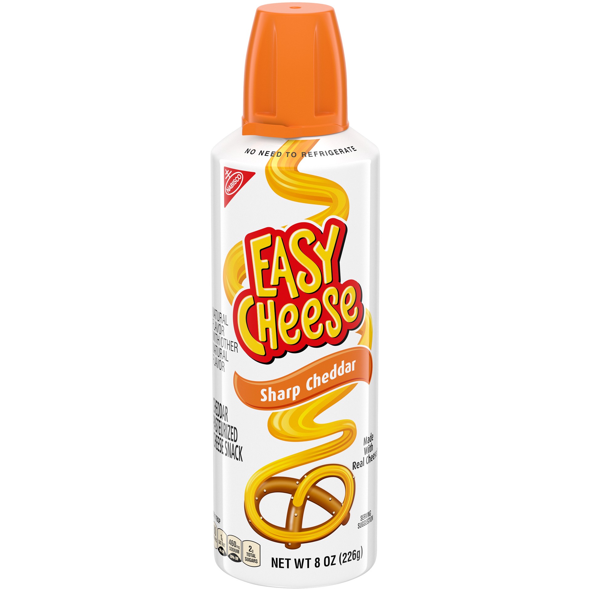 slide 1 of 6, Easy Cheese Sharp Cheddar Cheese Snack, 8 oz, 0.68 lb