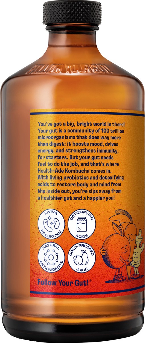 slide 2 of 4, Health-Ade Health Ade Kombucha 16oz - Blood Orange Carrot Ginger, 16 fl oz