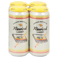 Birdsong Brewing Co. Rewind Lager Beer - 4 pint Cans