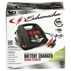 Schumacher 100/30/6/2 Amp Battery Charger/Engine Starter, 1 ct