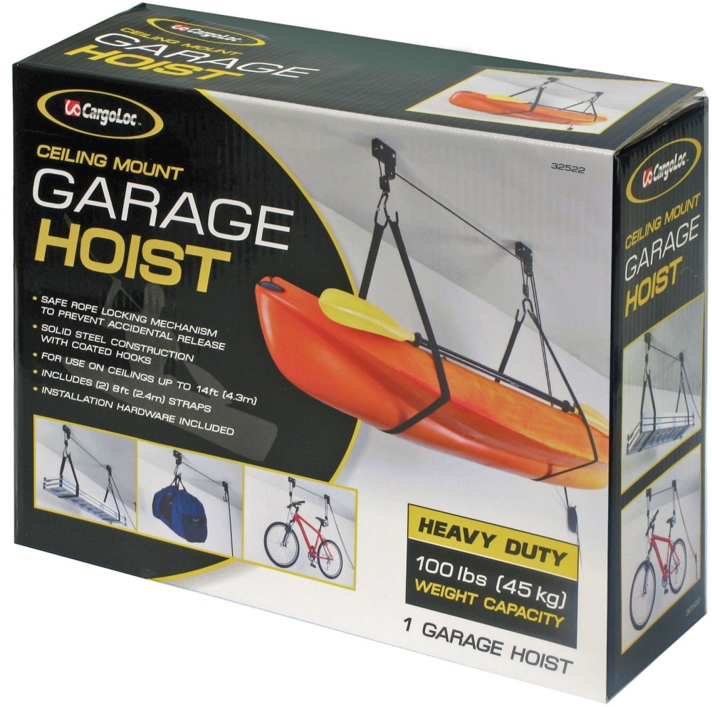 slide 1 of 1, CargoLoc Ceiling Mount Garage Hoist - Black, 1 ct