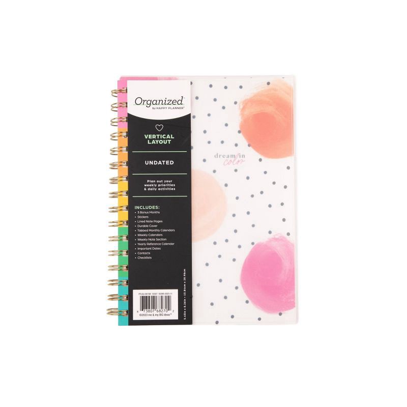 slide 7 of 10, The Happy Planner Happy Planner Undated Planner 8.375"x6.25" Make Your Mark, 1 ct