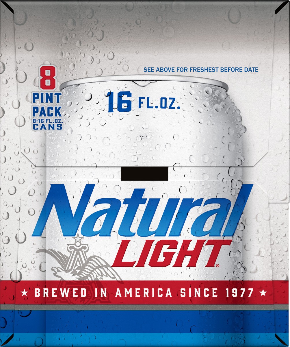 slide 7 of 8, Natural Light Beer 8 ea, 8 ct; 16 fl oz