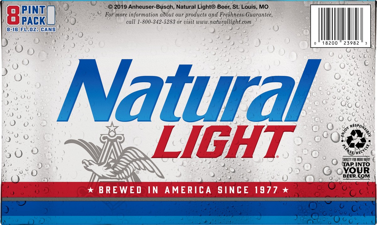 slide 3 of 8, Natural Light Beer 8 ea, 8 ct; 16 fl oz