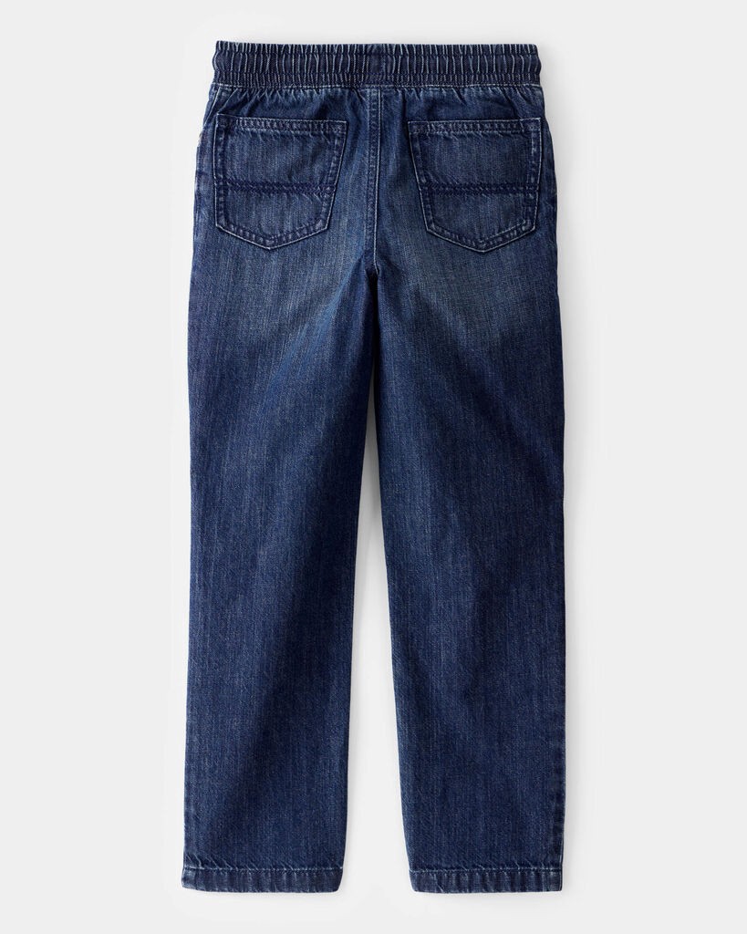 slide 2 of 3, Carter's Boys Drawstring Pull-On Denim Jeans - Blue Blue 7, 1 ct