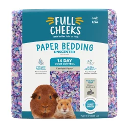 Full Cheeks Odor Control Small Pet Paper Bedding - Confetti Party