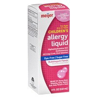 slide 3 of 29, Meijer Dye-Free Childrens Allergy Liquid, Bubble Gum Flavor, 4 oz