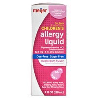 slide 23 of 29, Meijer Dye-Free Childrens Allergy Liquid, Bubble Gum Flavor, 4 oz