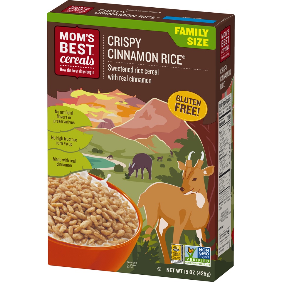slide 3 of 8, Mom's Best Crispy Cinnamon Rice Cereal, 15 oz