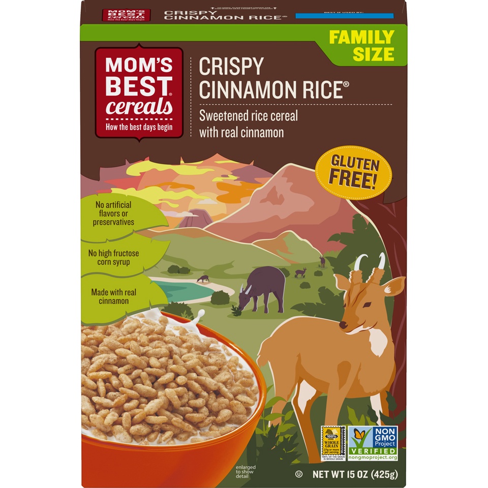 slide 1 of 1, Mom's Best Moms Best Cereal Cinnamon Rice 15 Oz, 15 oz