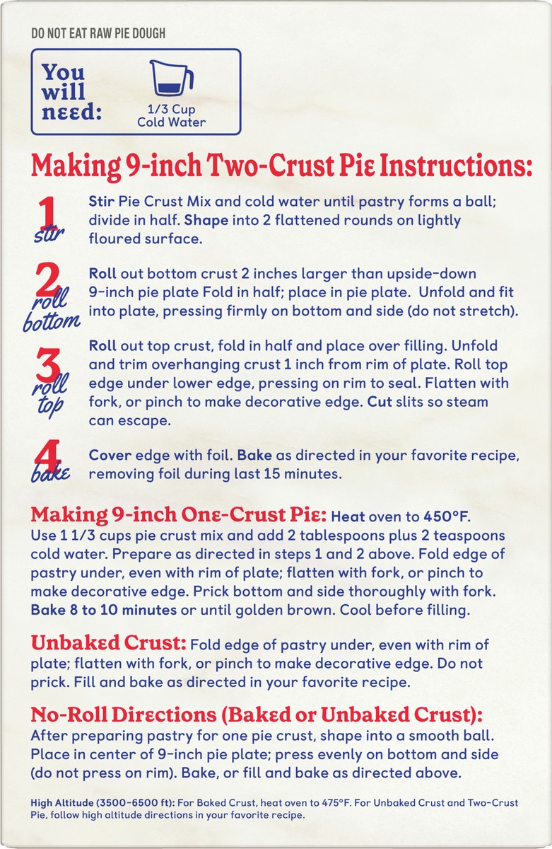 slide 8 of 9, Betty Crocker Pie Crust Mix, Makes Two 9-inch Crusts, 11 oz., 11 oz