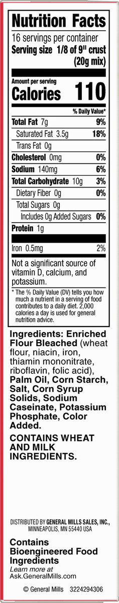 slide 6 of 9, Betty Crocker Pie Crust Mix, Makes Two 9-inch Crusts, 11 oz., 11 oz