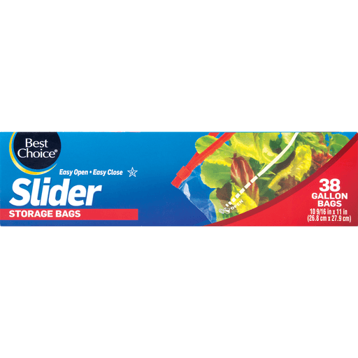 slide 1 of 1, Best Choice Slider Storage Bags Gallon Size, 30 ct