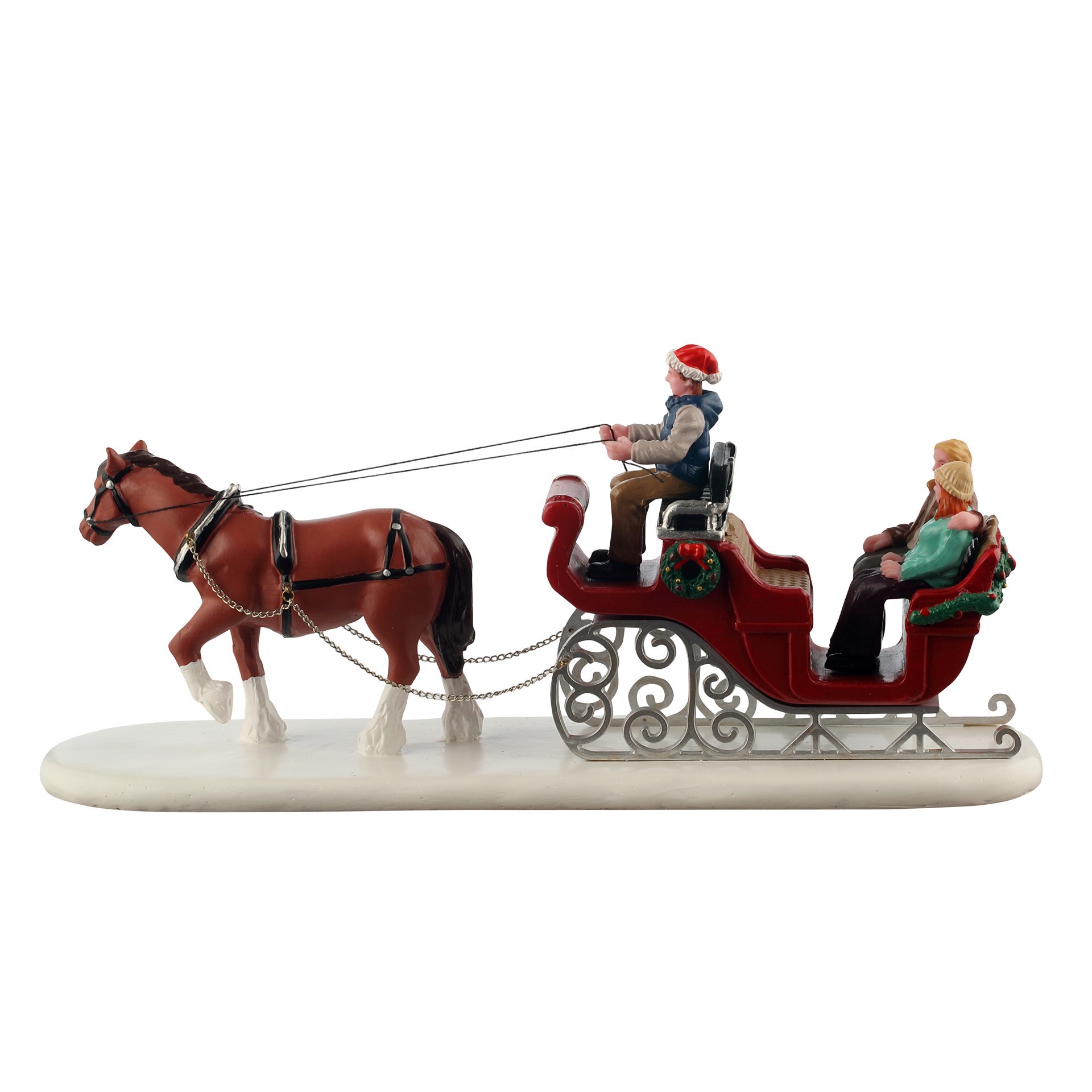 slide 4 of 4, Lemax Holiday Sleigh Ride, 4.02 in x 9.25 in x 2.64 in