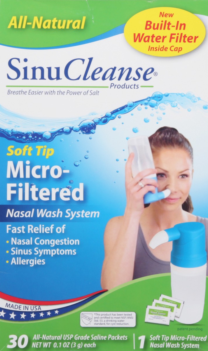 slide 1 of 6, SinuCleanse Soft Tip Micro-Filtered Nasal Wash System 1 ea Box, 1 ct