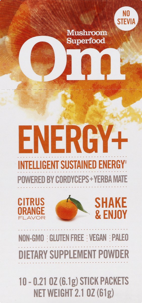 slide 3 of 13, Om Citrus Orange Energy+ 10 ea, 10 ct