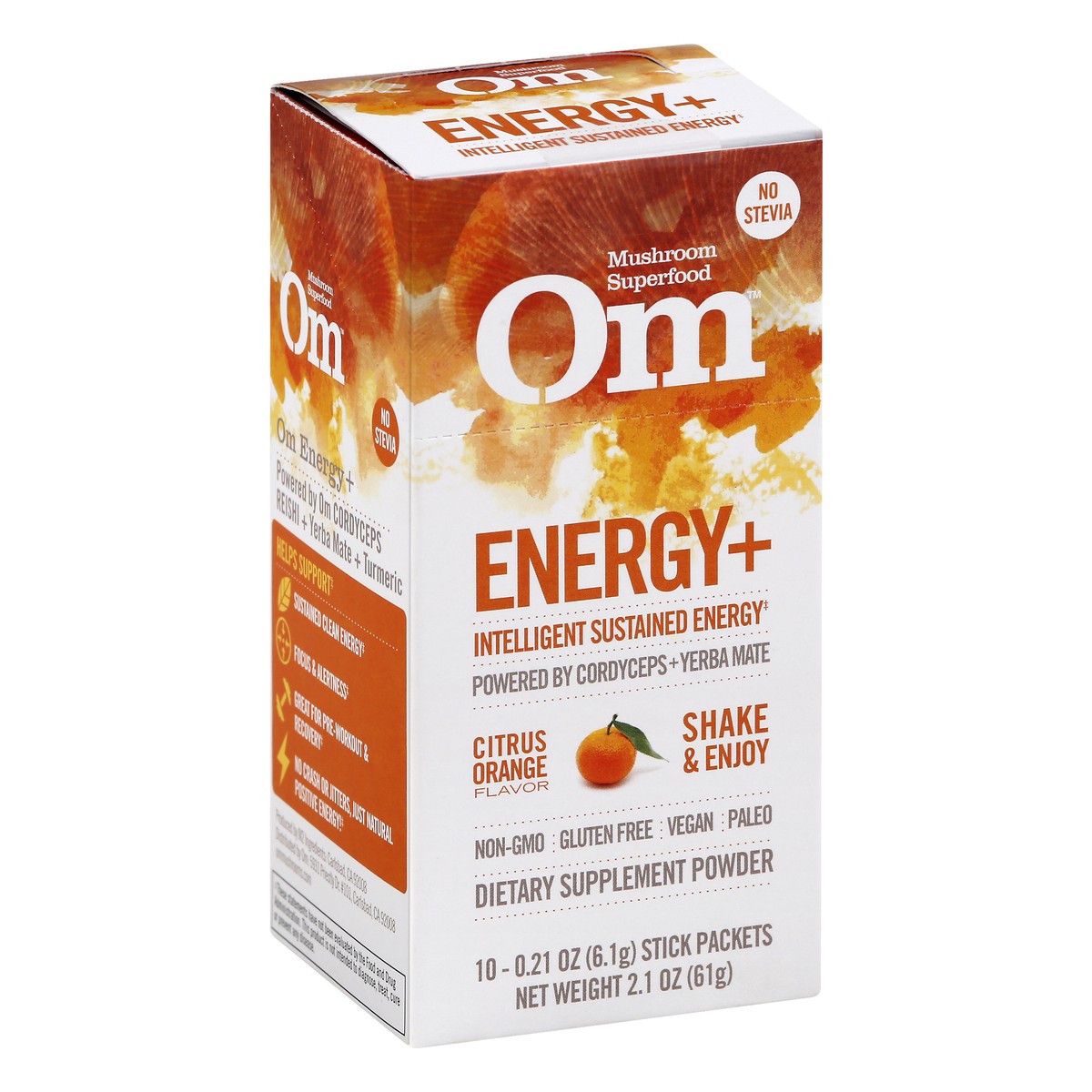 slide 9 of 13, Om Citrus Orange Energy+ 10 ea, 10 ct