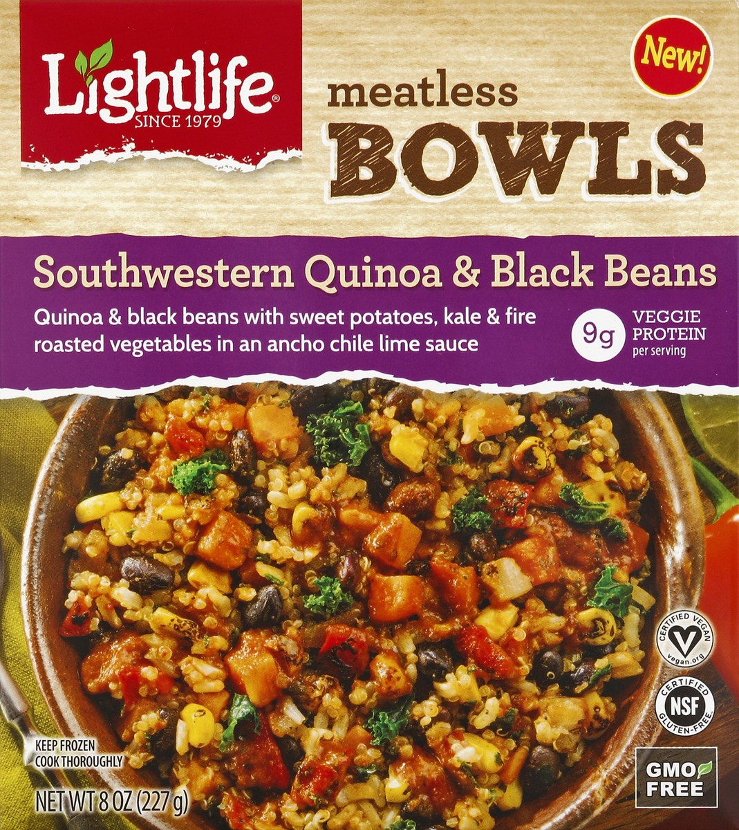 slide 3 of 4, Lightlife Meatless Bowls Southwestern Quinoa & Black Beans, 8 oz