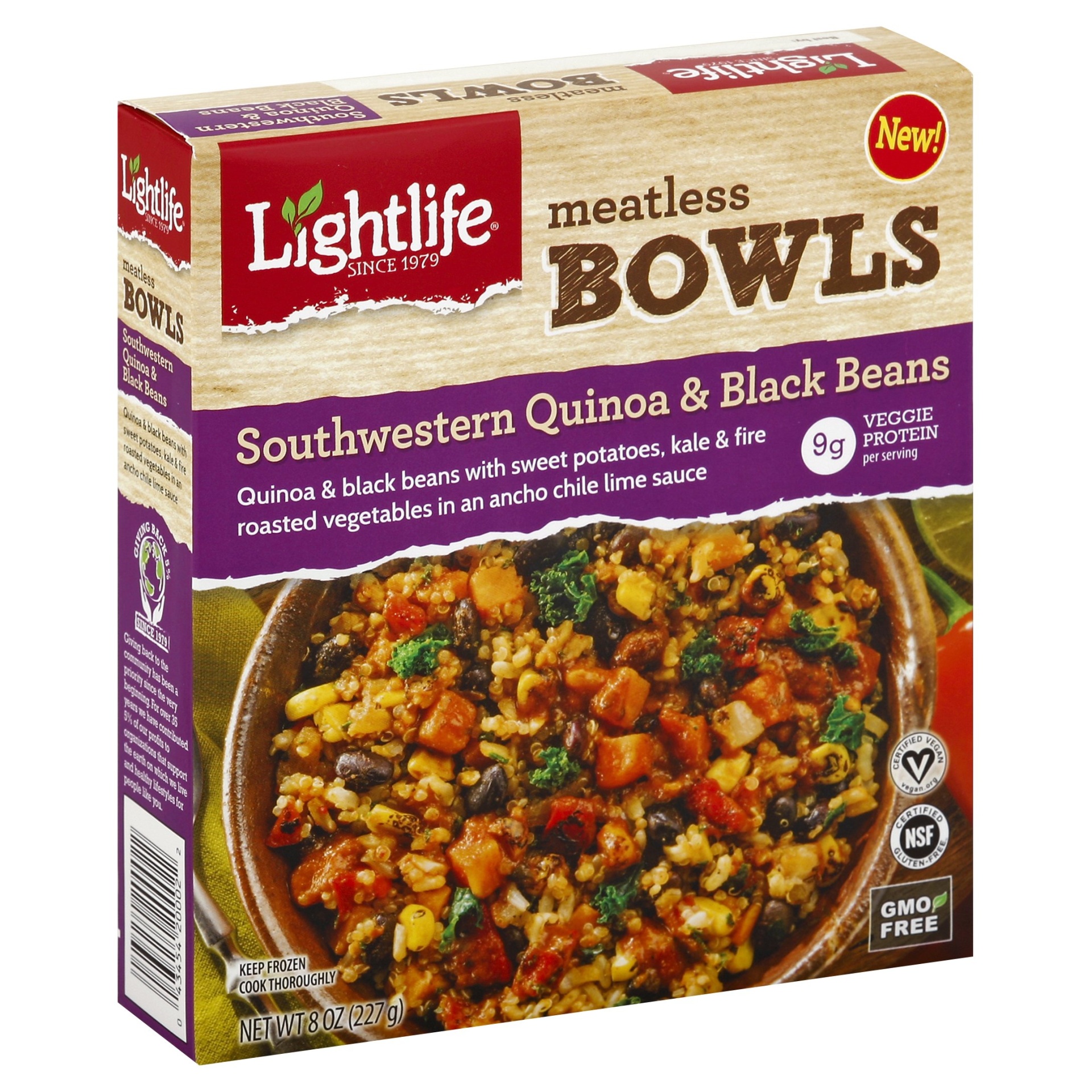 slide 1 of 4, Lightlife Meatless Bowls Southwestern Quinoa & Black Beans, 8 oz