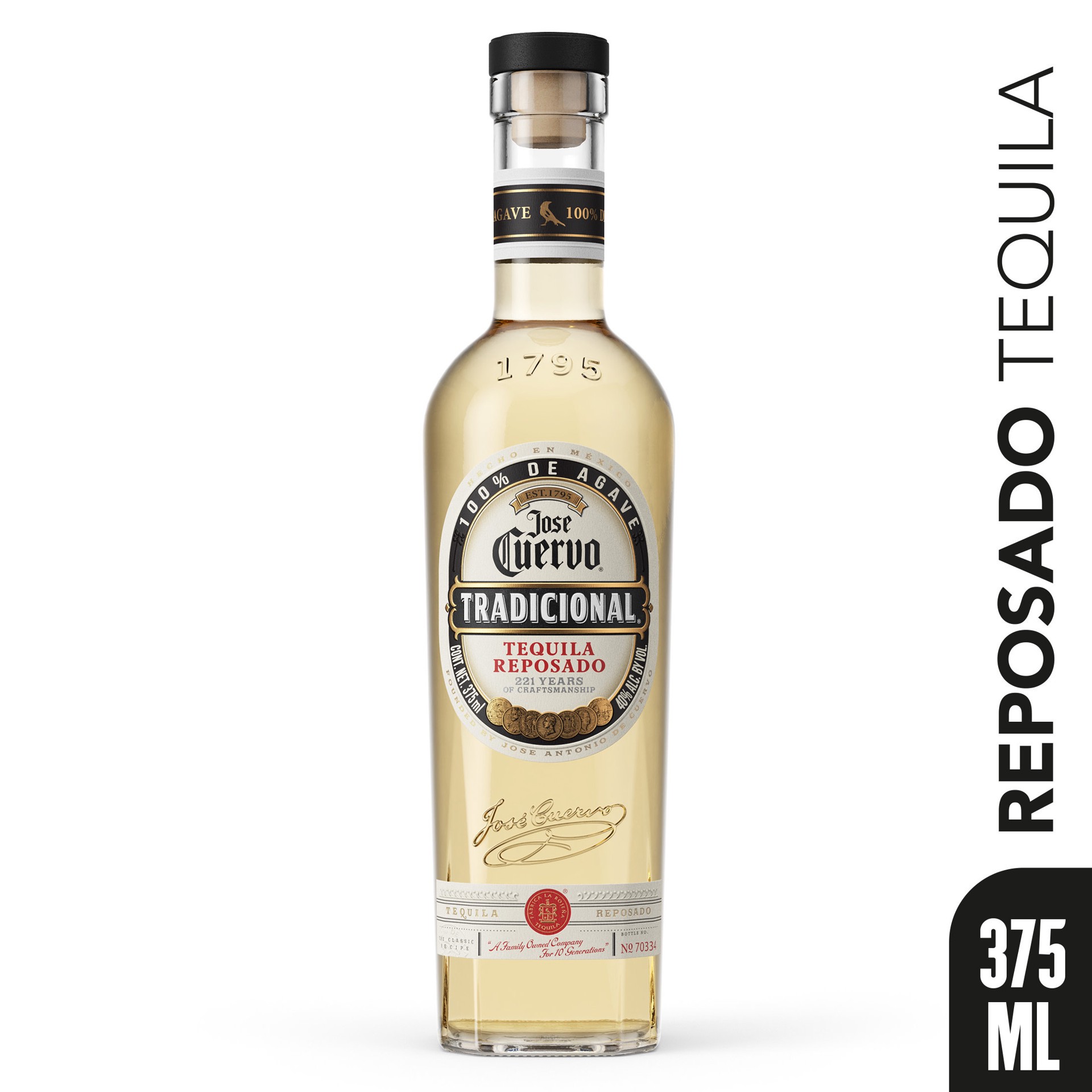 slide 2 of 5, Jose Cuervo Tradicional Reposado Tequila 80 Proof (375 ml), 375 ml