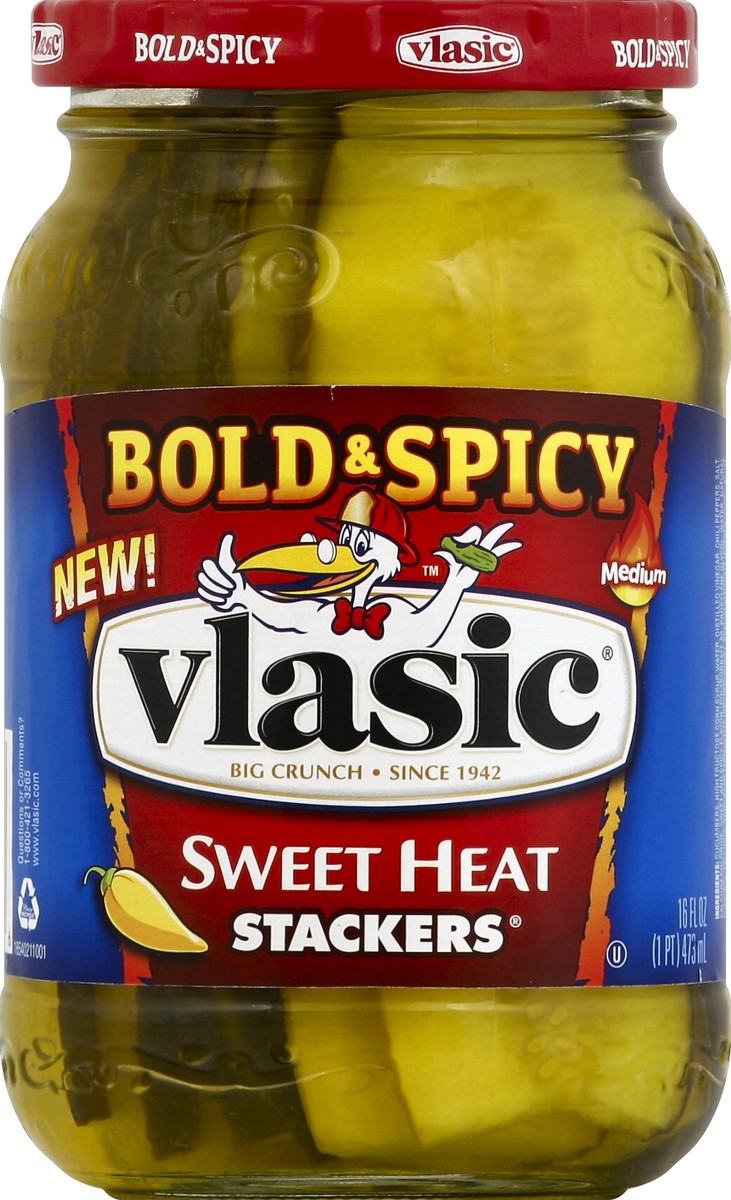 slide 2 of 2, Vlasic Sweet Heat Stacker Pickles, 16 oz